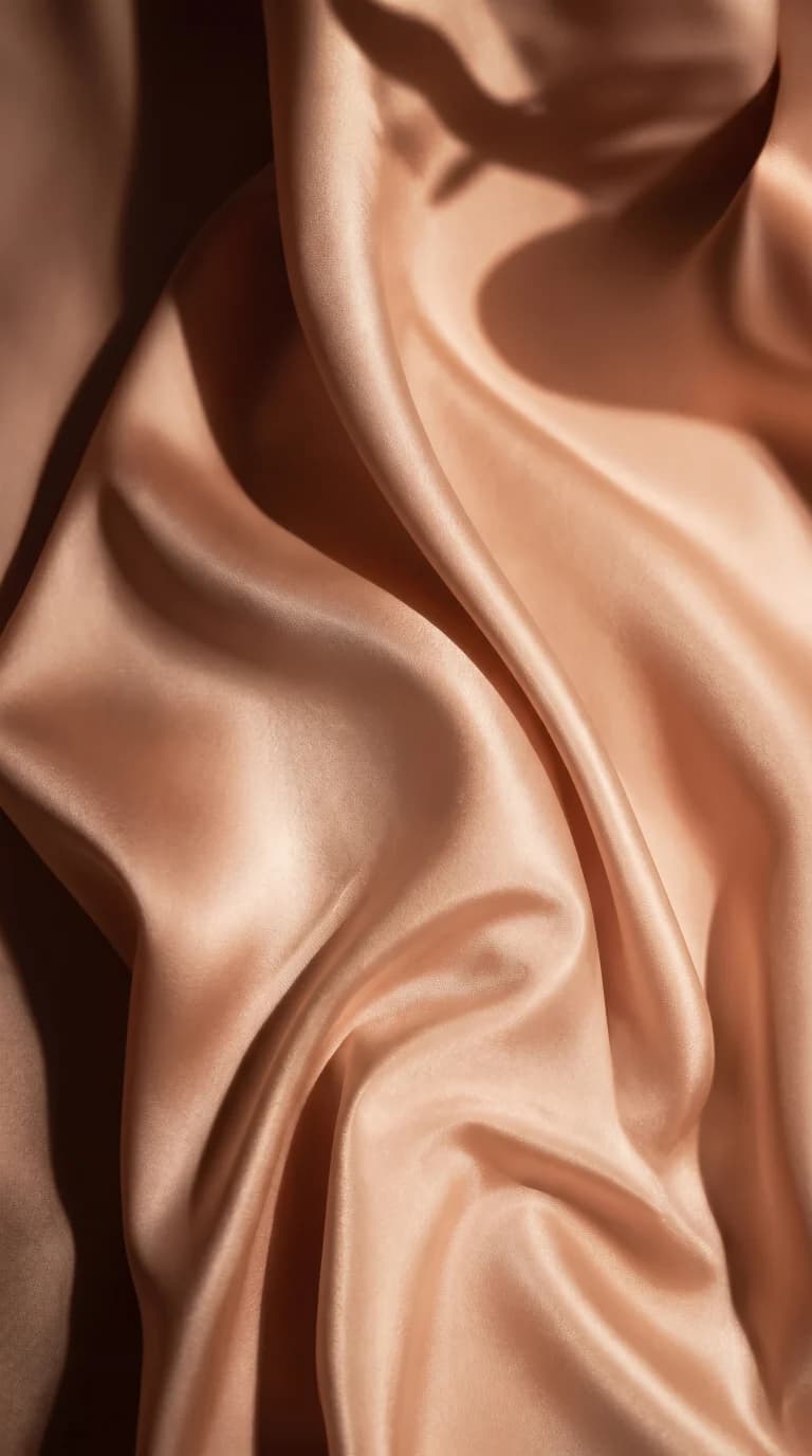 Mauve satin fabric with soft folds